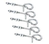 Alberts 869366 Crochet balançoire | avec filetage | à visser | galvanisé, en bleu | longueur 180 mm | filetage M12 | kit de 5