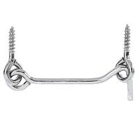 Alberts 903817 contrevent| avec œillets| Zingué bichromaté| Longueur 80 mm | Ø du Crochet 4 mm Ferrures de Portes en Bois, Gris