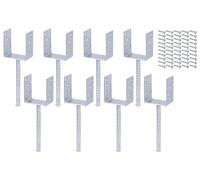 Alberts BDL8-214265-338381 Pfostenträger Support de Poteau, Galvanisé à Chaud, 8 Stück INKL. Schrauben