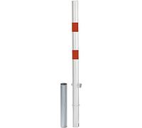 Alberts Blanc Ø 60 mm GAH 781392 barrière Passau | en Option dans différentes Versions | à Poser dans Le béton, Amovible Poteau Hauteur au-Dessus du Sol 100 cm