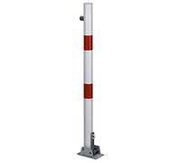 Alberts Blanc GAH 780159 barrière Locky | en Option dans différentes Versions | à Visser, Pliable Poteau Ø 60 mm | Hauteur au-Dessus du Sol 100 cm
