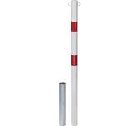 Alberts Blanc GAH 782153 barrière Stabo | en Option dans différentes Versions | à Poser dans Le béton, Amovible Poteau Ø 60 mm | Hauteur au-Dessus du Sol 100 cm