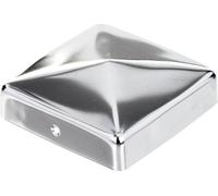 Nowebau - 327064 - Alberts Capuchon pour poteau en bois | forme plate | acier inoxydable | 70 x 70 mm