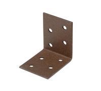 Alberts Duravis® 822538 Lot de 50 connecteurs coudés - Revêtement duplex marron rouille - Dimensions : 50 x 50 x 40 mm