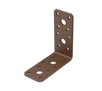Alberts Duravis® 822545 Lot de 50 connecteurs coudés - Revêtement duplex marron rouille - Dimensions : 90 x 90 x 40 mm