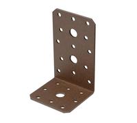 Alberts Duravis® 822552 Lot de 50 connecteurs coudés - Revêtement duplex marron rouille - Dimensions : 100 x 60 x 60 mm