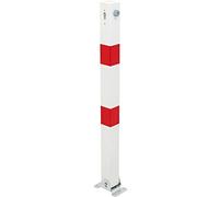 Alberts GAH 780609 barrière Klappy | en Option dans différentes Versions | à Visser, Pliable Poteau 70 x 70 mm | Hauteur au-Dessus du Sol 100 cm, Blanc/Rouge