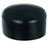 Alberts, noir 60 mm GAH 654627 Capuchon ronds en métal | Plastique, poteau Ø Lot de 10