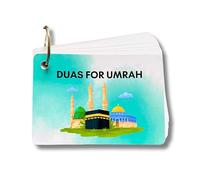 Albidaya Store Cartes Umrah Dua avec cordon, guide étape par étape Umrah Duas, cadeau de Umrah, prières et supplications, cartes flash Umra (sans cordon)