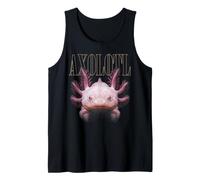 Albino Axolotl Visage Aquatique Faune Nature Axolotl Débardeur