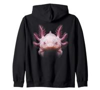 Albino Axolotl Visage Aquatique Faune Nature Axolotl Sweat à Capuche
