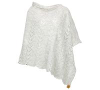 Albmerino - Women's Ajour Poncho - Poncho - One Size - undyed mottled