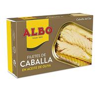 Albo Filets de maquereaux à l'huile d'olive du Sud - 120 G Neto - Lot de 6 unités