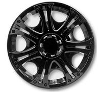 Albrecht 13 pouces noir enjoliveurs pour jantes en acier - Aruba enjoliveur de roue en plastique avec peinture en couches - Enjoliveurs dans l'emballage d'origine Albrecht - Fabriqué en UE