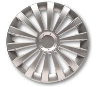 Albrecht 14 pouces argent enjoliveurs pour jantes en acier - Meridian enjoliveur de roue en plastique avec peinture en couches - Enjoliveurs dans l'emballage d'origine Albrecht - Fabriqué en UE