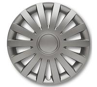 Albrecht 14 Pouces Gris enjoliveurs pour Jantes en Acier - Wind enjoliveur de Roue en Plastique avec Peinture en Couches - Enjoliveurs dans l'emballage d'origine Albrecht - Fabriqué en UE