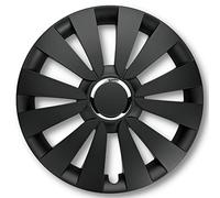 Albrecht 14 pouces noir enjoliveurs pour jantes en acier - Sky enjoliveur de roue en plastique avec peinture en couches - Enjoliveurs dans l'emballage d'origine Albrecht - Fabriqué en UE