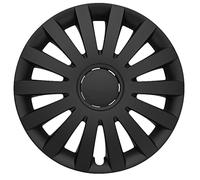 Albrecht 14 Pouces Noir Mat enjoliveurs pour Jantes en Acier - Wind enjoliveur de Roue en Plastique avec Peinture en Couches - Enjoliveurs dans l'emballage d'origine Albrecht - Fabriqué en UE