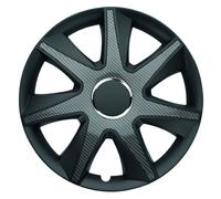 Albrecht 15 Pouces Carbone/Noir enjoliveurs pour Jantes en Acier Run enjoliveur de Roue en Plastique avec Peinture en Couches Enjoliveurs dans l'emballage d'origine Albrecht