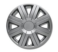 Albrecht 15 Pouces Argent enjoliveurs de Roue pour Jantes en Acier, enjoliveurs de Roue Delta Made in EU - Seulement Authentique dans l'emballage Albrecht