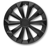 Albrecht 16 Pouces nnoir enjoliveurs pour Jantes en Acier - Fame enjoliveur de Roue en Plastique avec Peinture en Couches - Enjoliveurs dans l'emballage d'origine Albrecht - Fabriqué en UE