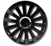 Albrecht 17 pouces noir enjoliveurs pour jantes en acier - Sail enjoliveur de roue en plastique avec peinture en couches - Enjoliveurs dans l'emballage d'origine Albrecht - Fabriqué en UE