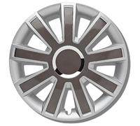 ALBRECHT automotive 49364 Enjoliveurs Universels Flash II 14 " pouces, Pack de 4, Argent/Gris