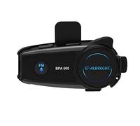Albrecht Casque de Moto Bluetooth BPA 600 pour écouter de la Musique, Passer des appels et des Notifications GPS Depuis Votre Smartphone, Commande vocale 15550