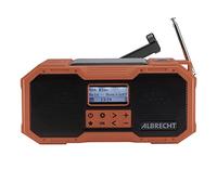 Albrecht DR 112 Radio d'extérieur DAB+, FM radio d'urgence, USB, Bluetooth fonction de charge de la batterie, manivelle, panneau
