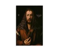 Albrecht DüRer - Autoportrait à l'âge de vingt huit ans - Impression sur toile d'art moderne pour salon, salle de bain, chambre à coucher, maison - 50 x 75 cm