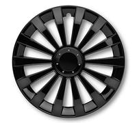 Albrecht 14 Pouces Noir enjoliveurs pour Jantes en Acier - Meridian enjoliveur de Roue en Plastique avec Peinture en Couches - Enjoliveurs dans l'emballage d'origine Albrecht - Fabriqué en UE