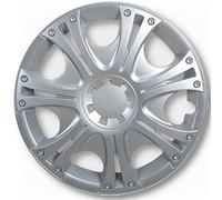 Albrecht 15 pouces argent enjoliveurs pour jantes en acier - Aruba enjoliveur de roue en plastique avec peinture en couches - Enjoliveurs dans l'emballage d'origine Albrecht - Fabriqué en UE