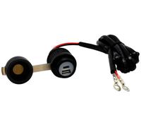 Albrecht Prise USB A+C Motorrad Duo QC3.0 12-24 volts Charge de courant max=2 A Prise USB double pour linstallation sur une moto 12 V