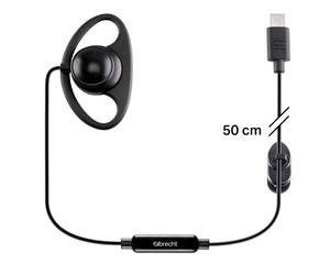 Albrecht Tectalk Oreillette intra-auriculaire fermée avec bouton PTT pour talkie-walkie PMR446 Écouteur discret et pratique pour une communication