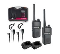 Albrecht Tectalk worker 3 Pack 2 walkies et 2 micro écouteurs Valise avec pack 2 Midland Tectalk Worker 3 + micro casque et socles de recharge.