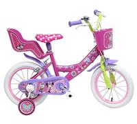 albri Bicicletta Bambina Da 14 Pollici Di Disney Minnie Vélo pour Fille Pouces Adulte Unisexe, Rose