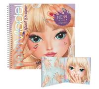 Album à colorier TOPModel - Hand Designer - 46 pages - Autocollants argentés - Tatouages d'ongles