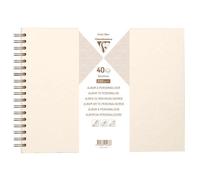 Album a personnaliser clairefontaine couverture rigide reliure integrale bronze 32x24cm 40 feuilles 200g ivoire irisee