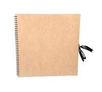 MÉGACRÉA Album Kraft carré 30x30 cm 80 Pages Blanches