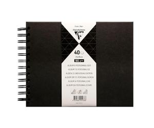 Album à personnaliser de 40 feuilles 185g/m2 au format 21x16cm - Noir