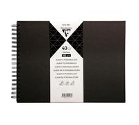 Album à personnaliser de 40 feuilles 185g/m2 au format 32x24cm - Noir