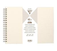 Album à personnaliser - Ivoire irisé - 24 x 32 cm - Spirale - Papier épais - Clairefontaine