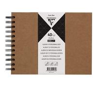 Clairefontaine Album à personnaliser 95432C – 40 f. 21×16 cm – Kraft 200 g/m² – couverture rigide