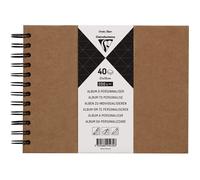 Clairefontaine Album à personnaliser 95432C – 40 f. 21×16 cm – Kraft 200 g/m² – couverture rigide