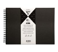 Album à personnaliser - Noir - 32 x 24 cm - Spirale - Papier épais - Clairefonta