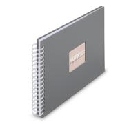 Album à spirale "Fine Art", 28 x 24 cm, 50 pages blanches, gris pierre