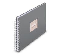 Album à spirales Fine Art 28 x 24 cm, 50 pages blanches, gris pierre