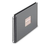 Album à spirale "Fine Art", 28 x 24 cm, 50 pages noires, gris pierre