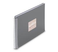 Album à spirale "Fine Art", 36 x 32 cm, 50 pages blanches, gris pierre