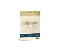 Album Calligraphie Papier Toile Lin Blanc 50 Feuilles A4 210x297mm 200g/M²